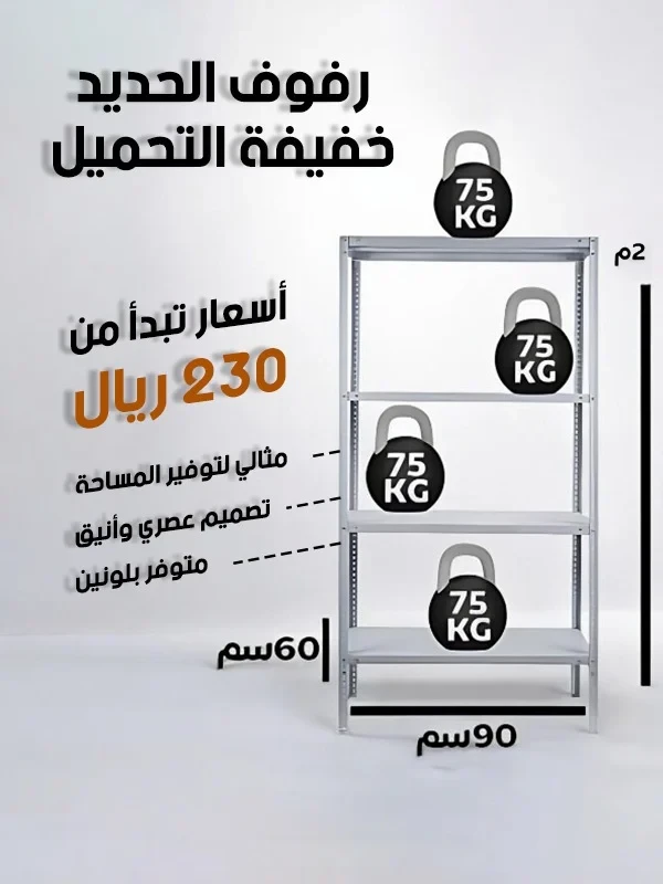 Light duty iron shelves