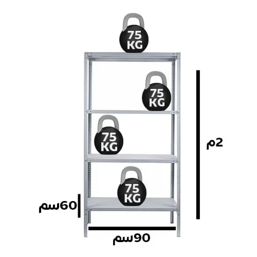 Iron storage unit 60x90x200 cm