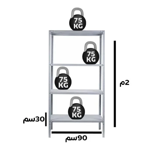Iron storage unit 30x90x200 cm